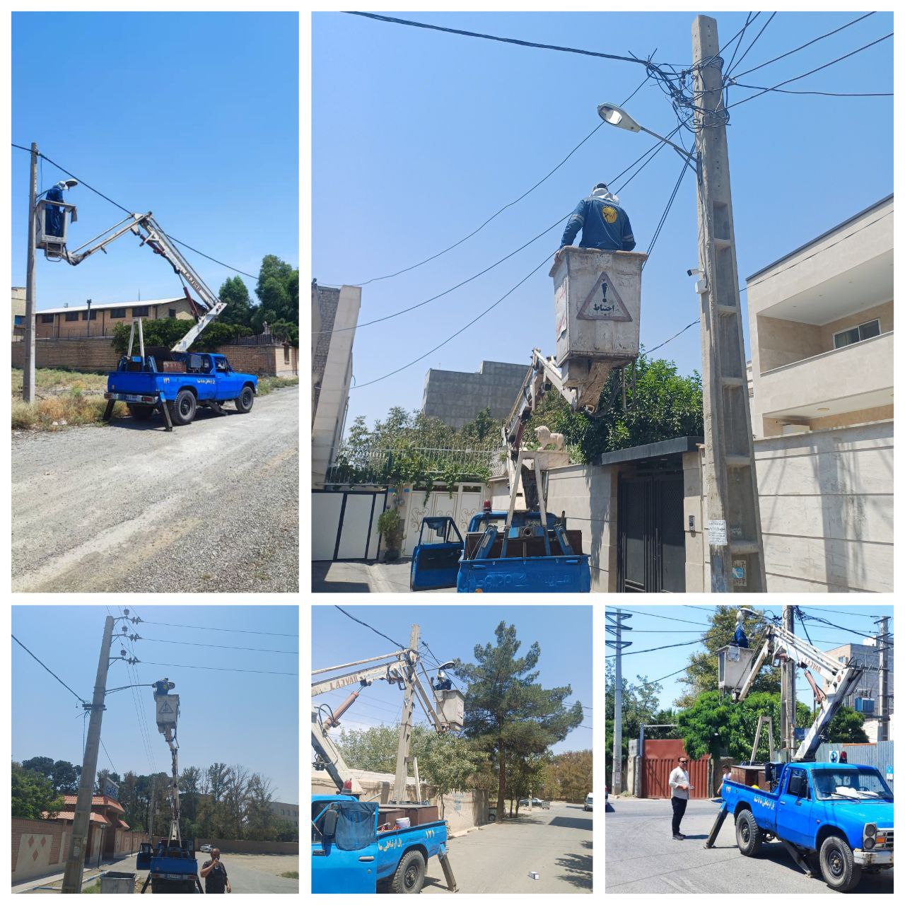 رفع موارد نقص و ایراد در شبکه روشنائی شهر احمدآبادمستوفی با پیگیری‌ شورای شهر