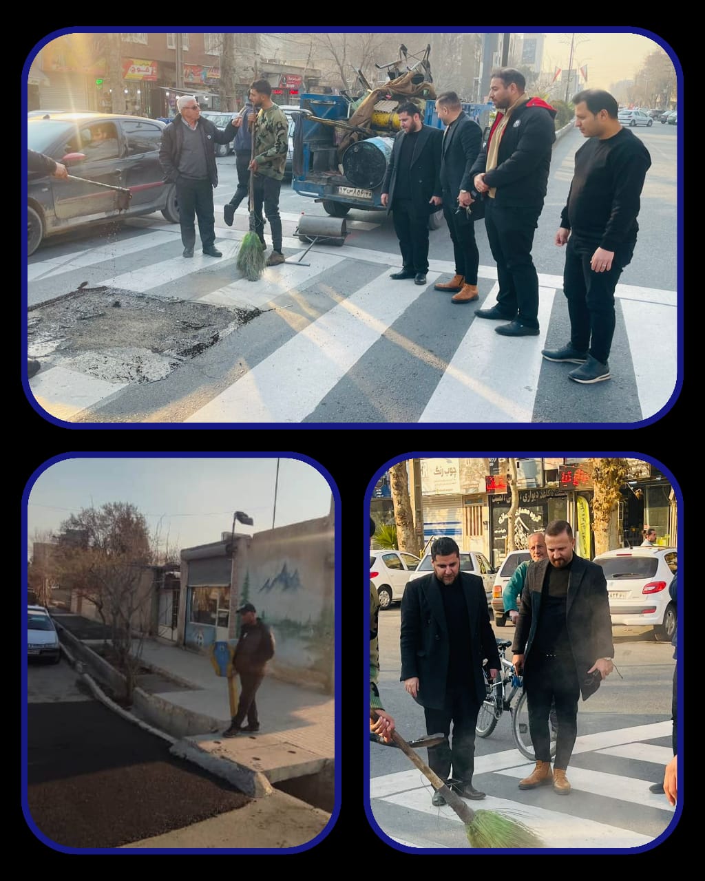 انجام‌ دور جدید عملیات روکش آسفالت و لکه‌گیری معابر سطح شهر احمدآبادمستوفی