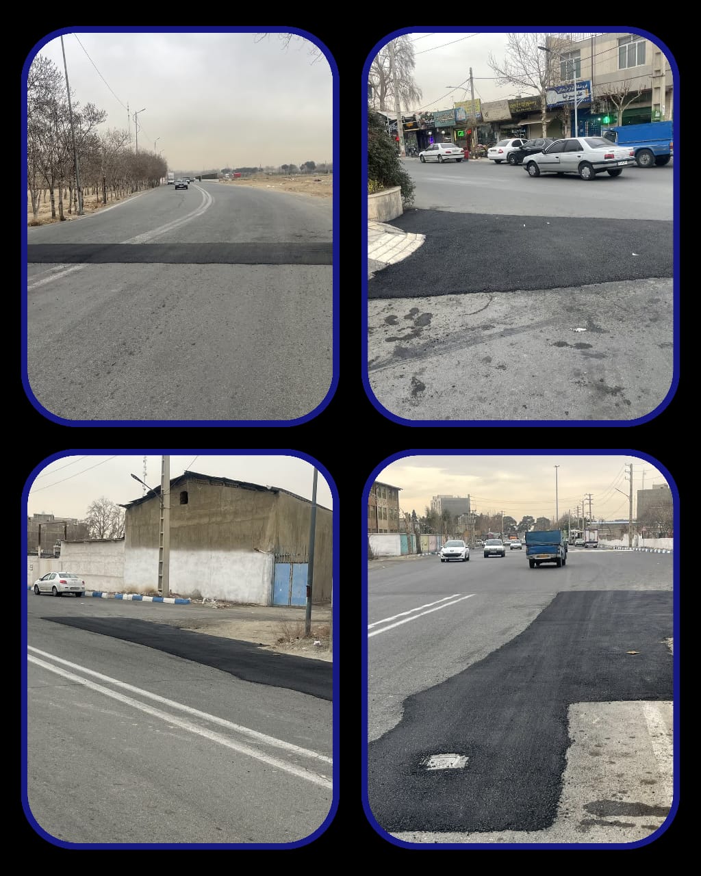 تداوم‌ روند بهسازی و لکه‌گیری آسفالت معابر شهر احمدآبادمستوفی